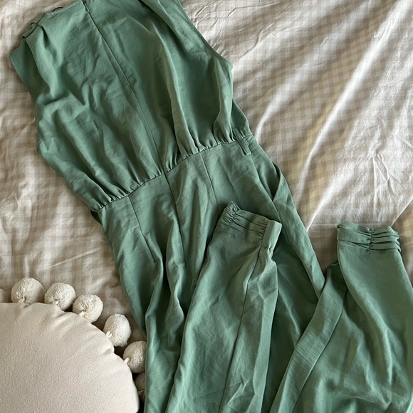 Zara green asymmetrical jumpsuit - Picture 6 of 7